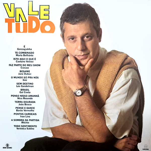 Capa do LP "Vale Tudo Nacional", de 1988, com Antônio Fagundes